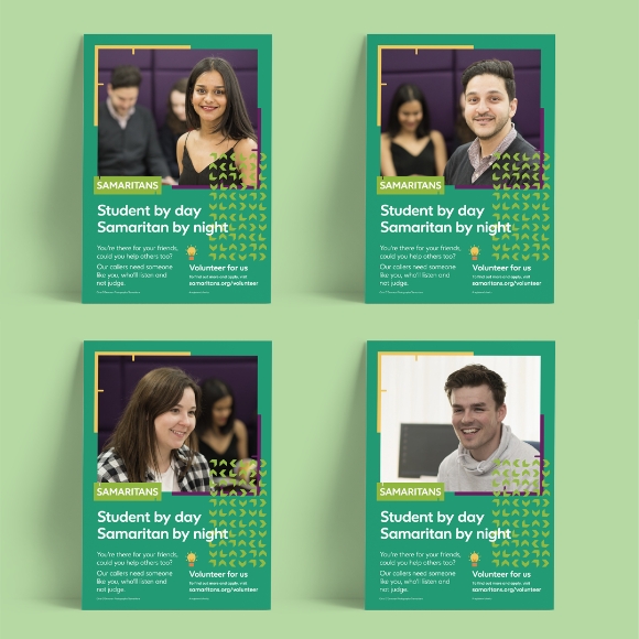 Four Samaritans Student Volunteer Posters.