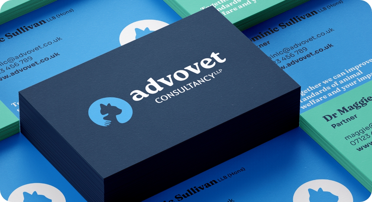 Advovet business card mockup