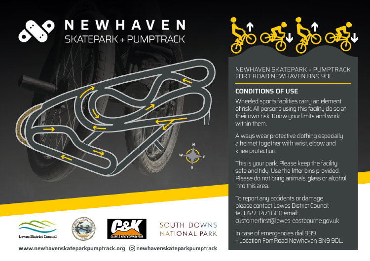 Newhaven Skatepark + Pumptrack Signs