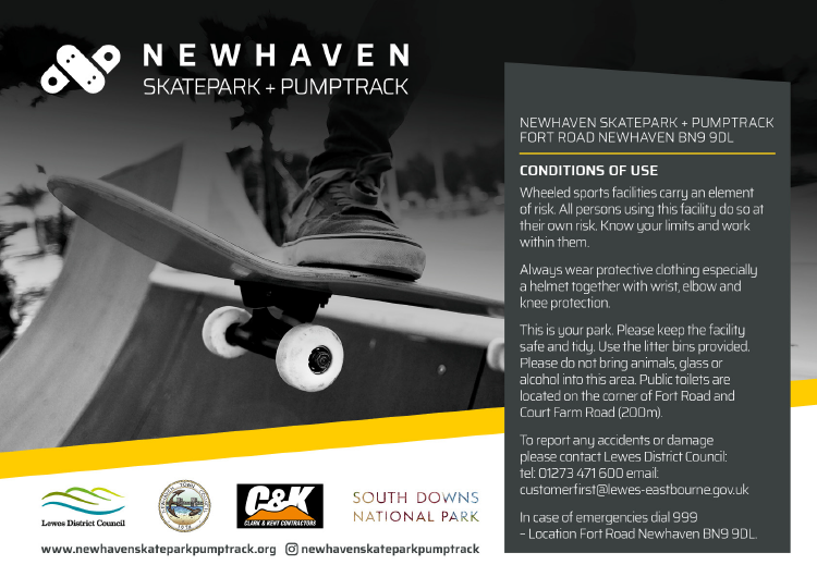 Newhaven Skatepark + Pumptrack Signs